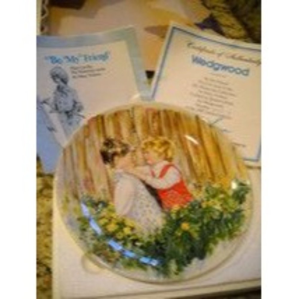 Wedgewood Vintage 1981 Be My Friend Mary Vickers Collector Plate Queens Ware